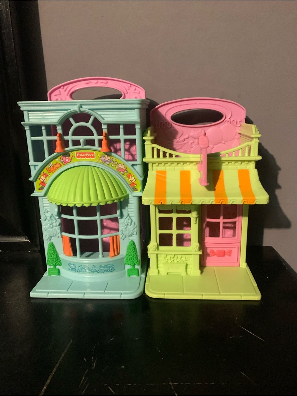 VTG Fisher Price Sweet Streets Hideaway Hollow Candice’s Candy Shop & Toy Shop